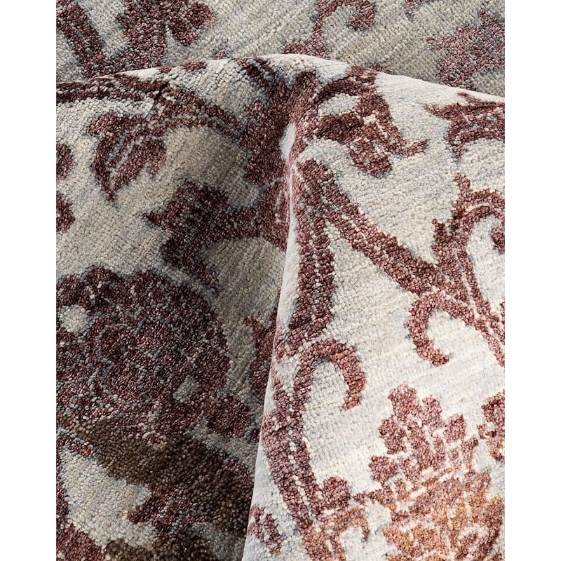 Ikat One-of-a-Kind Hand-Knotted Area Rug, Brown - 9' 1" x 12' 1"