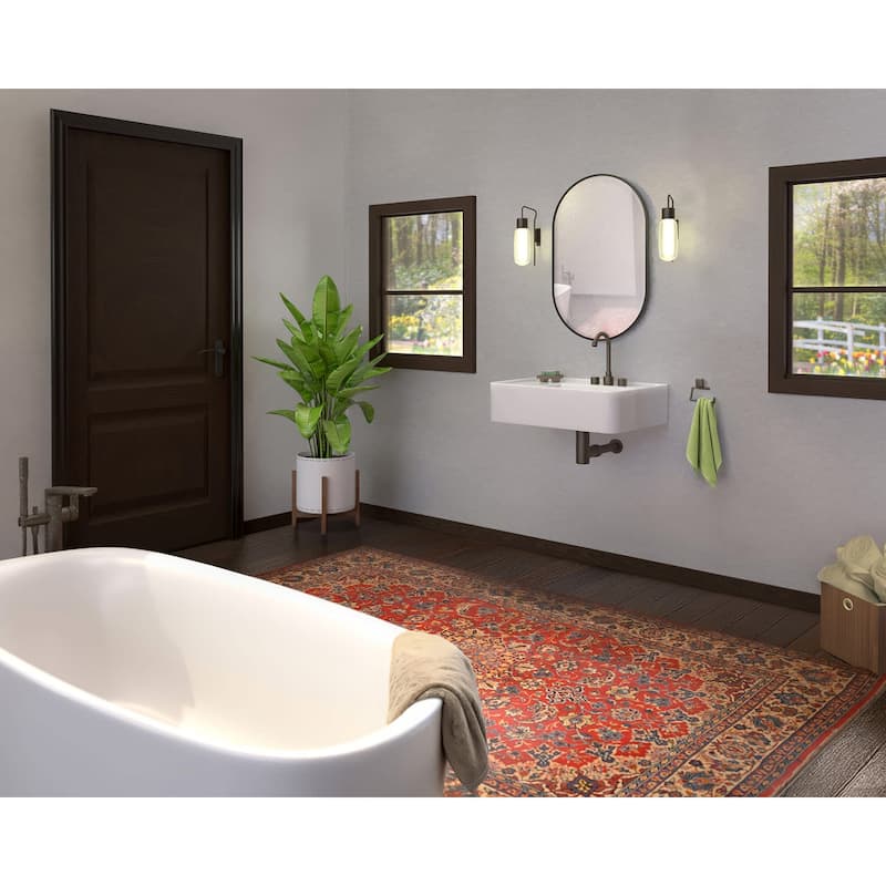 Whitehaus B-RA65-3H 25-5/8" Rectangular Vitreous China Wall Mounted