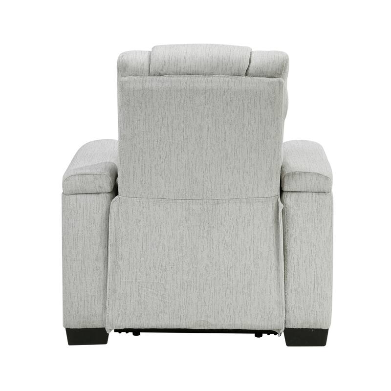Coast 38.5" Microfiber Manual Recliner - Storage Arm, Cup Holder & LED