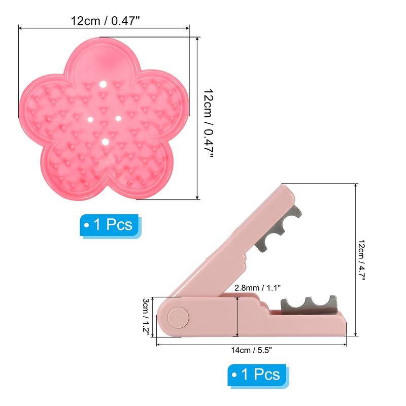 2pcs Rose Stem Leaf Thorn Stripper Remover Tool Stripping Kit - Pink/Pink