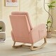 preview thumbnail 56 of 75, Upholstered Rocking Chair Nursery Chair with High Back and Side Pocket