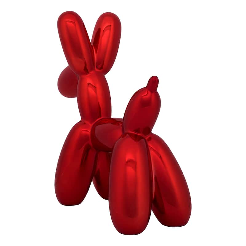 National Tree Company 11 in. Christmas Balloon Dog Figurine Indoor Decoration, Green - 11 in