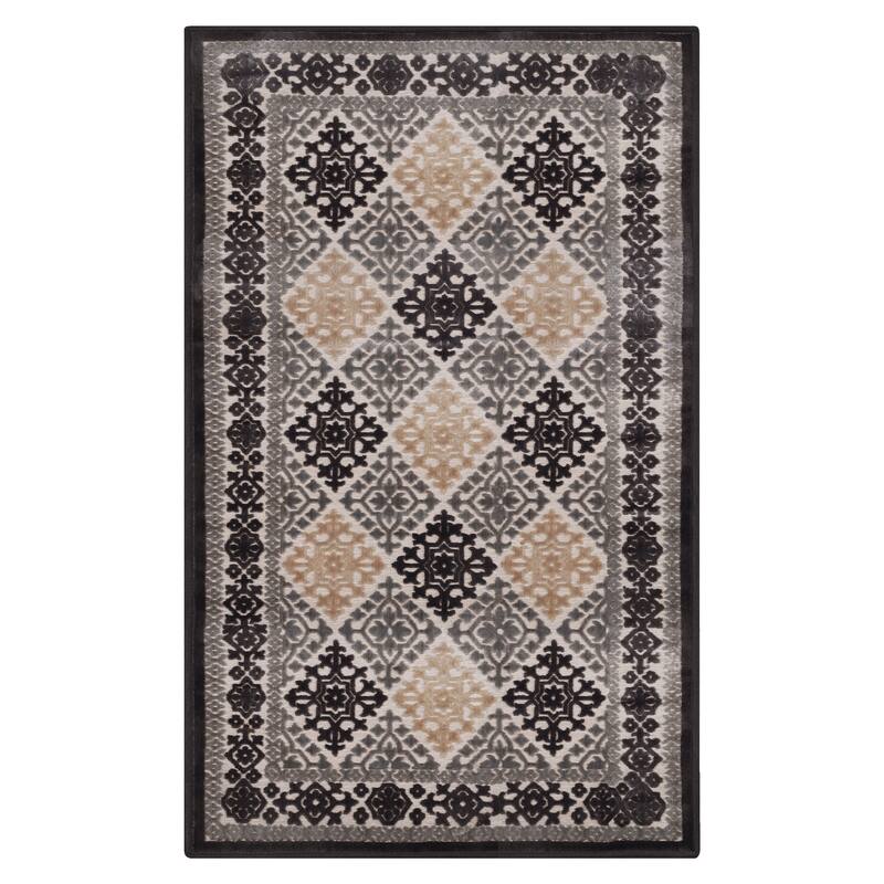 Superior Floral Medallion Sculpted High-Low Pile Polyester Area Rug