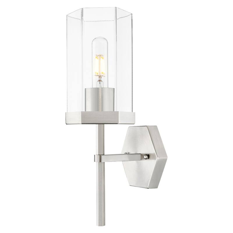 Innovations Lighting 463-1W-G463-8CL Blakeley 15" Tall Wall Sconce - Satin Nickel