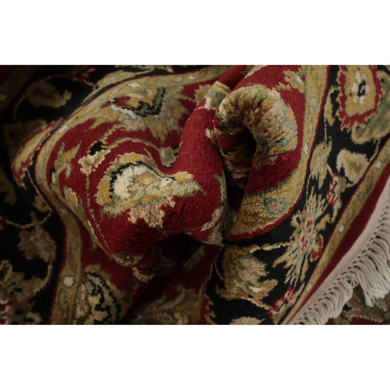 Hand Knotted Oriental 100% Wool Carpet Traditional Floral Red Agra Area Rug - 6' 5'' X 4' 2''