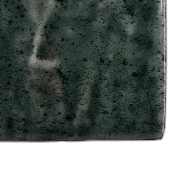 Merola Tile Menorca Forest Black 4" x 4" Ceramic Wall Tile