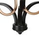preview thumbnail 22 of 24, LALUZ Modern 3-Light Black Gold Chandelier Frosted Glass Kitchen Island Light