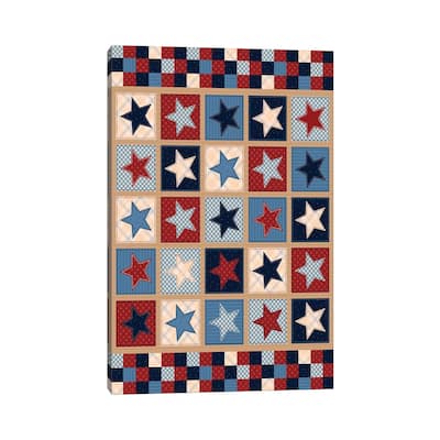 iCanvas "Americana Patriotic Patches II" by Gail Veillette Canvas Print