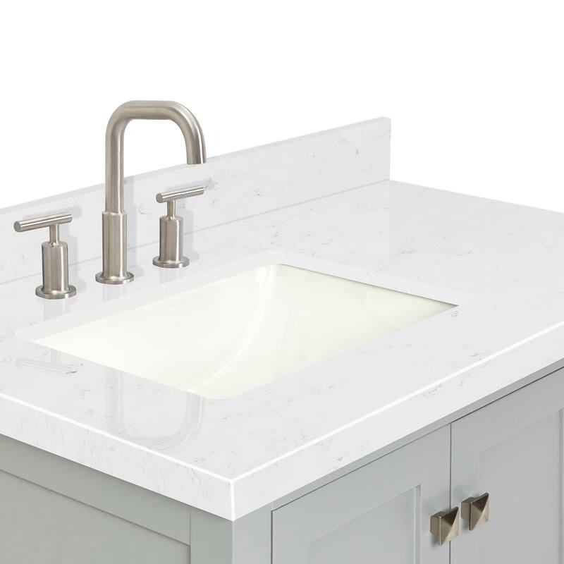 Ariel A036SLCQRVO Cambridge 36" Free Standing Single Basin Vanity Set