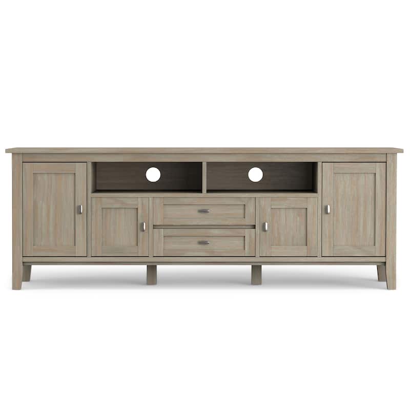 WYNDENHALL Norfolk SOLID WOOD 72 inch Wide TV Media Stand For TVs up to 80 inches - 72'' W x 17.5'' D x 26'' H
