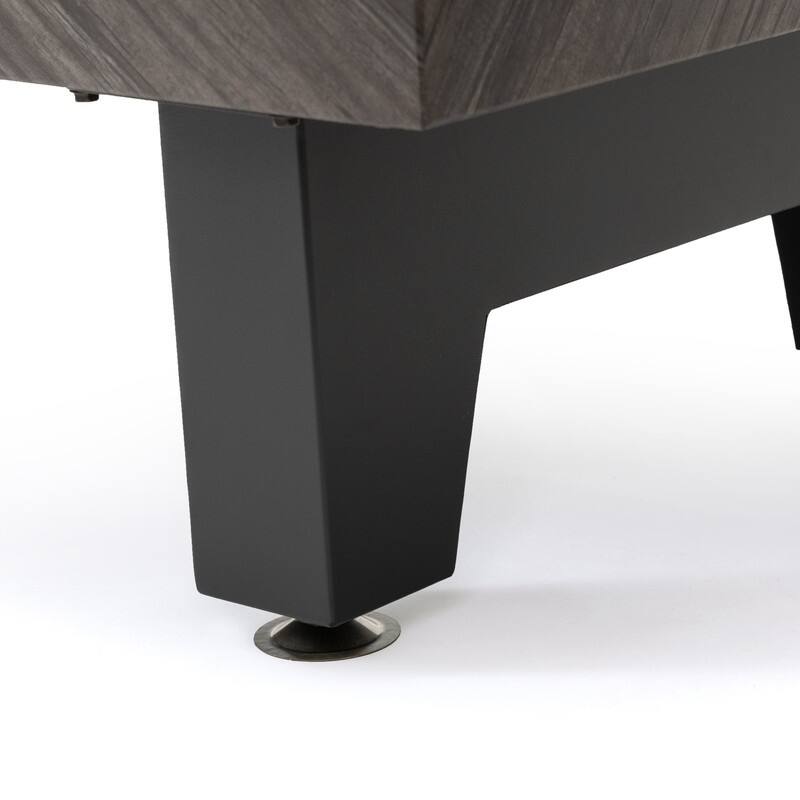 54-Inch Iron Fire Pit Table with Stone Finish