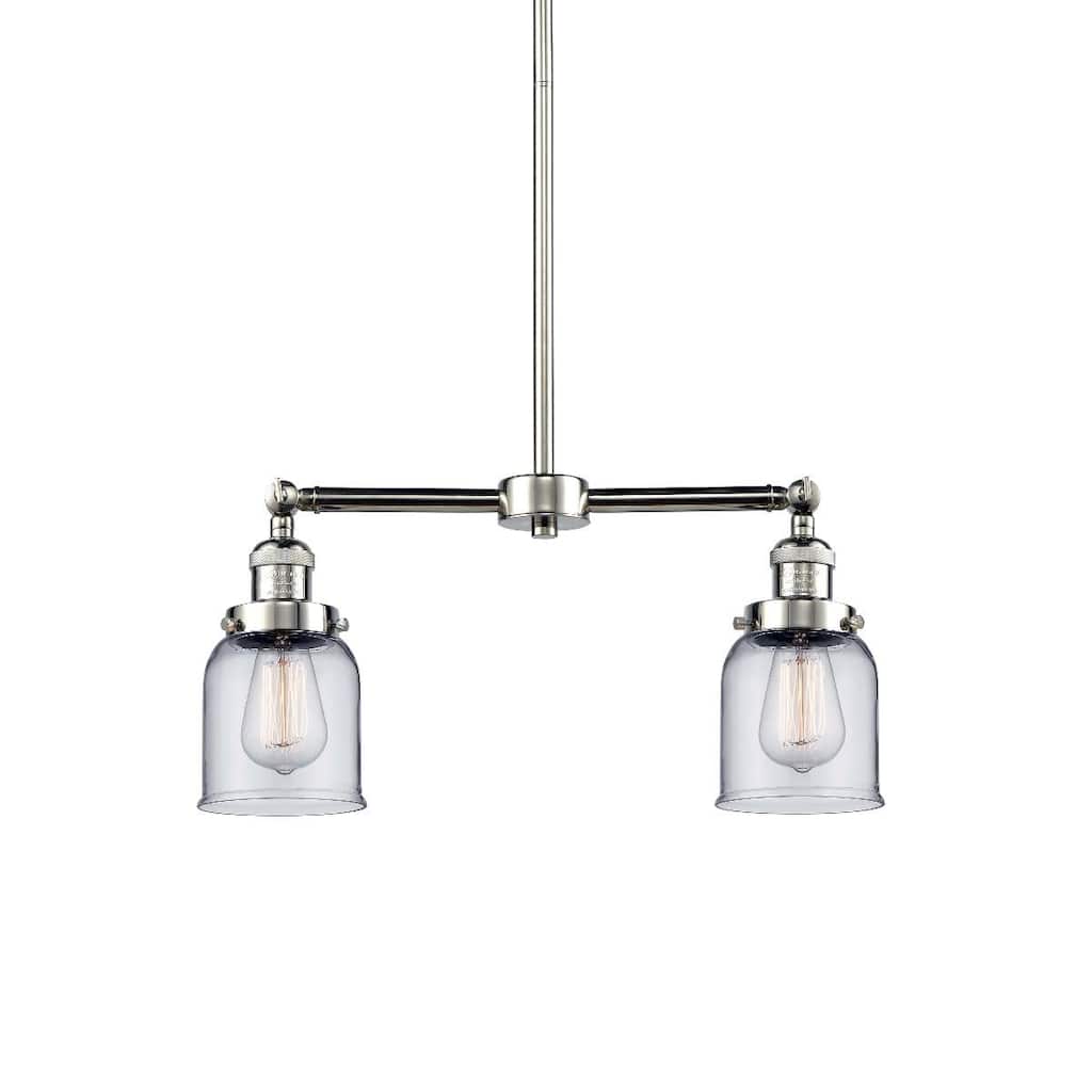 Innovations Lighting Small Bell 2 Light 21" Wide Linear Chandelier