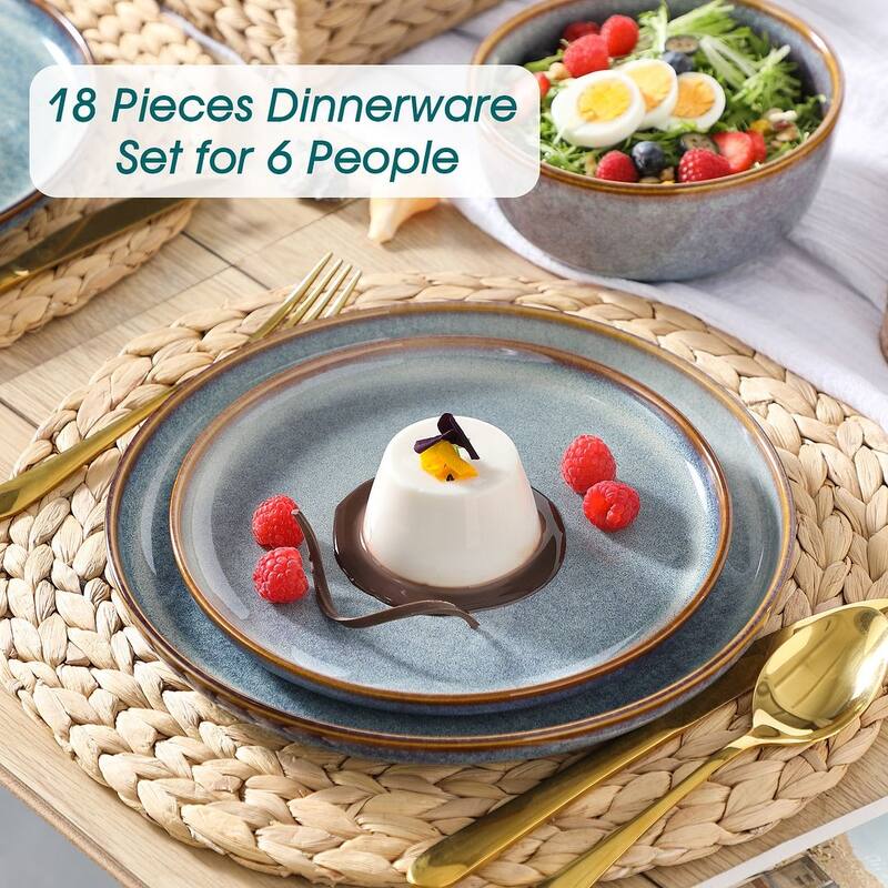Vancasso PLAYA 18/24-Piece Stoneware Dinnerware Set Service for 6