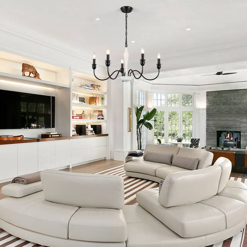 5-Light 28.14-inch Classic Chandelier Light for Kitchen Island Bedroom