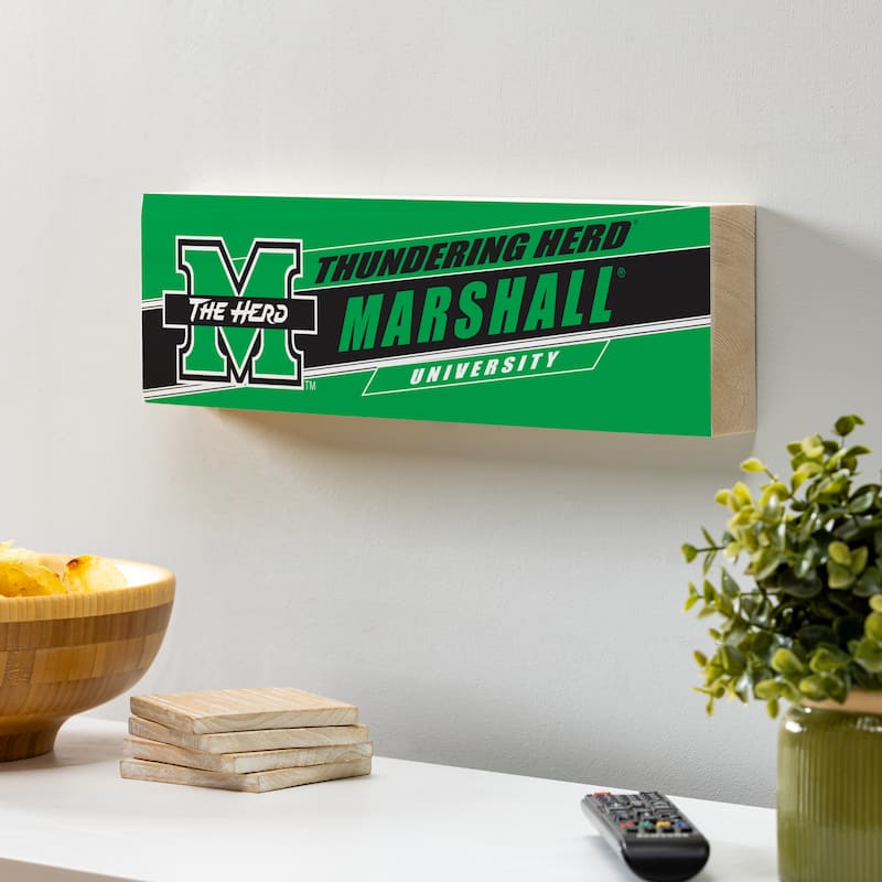 Marshall University Wooden Tabletop Mantel Shelf Sign