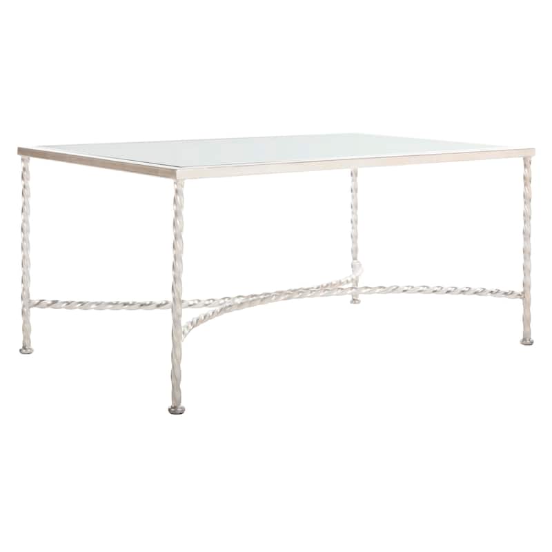 SAFAVIEH Couture Sedighe Glass Coffee Table - 40" W x 24" D x 18" H - 40"W x 24"D x 18"H