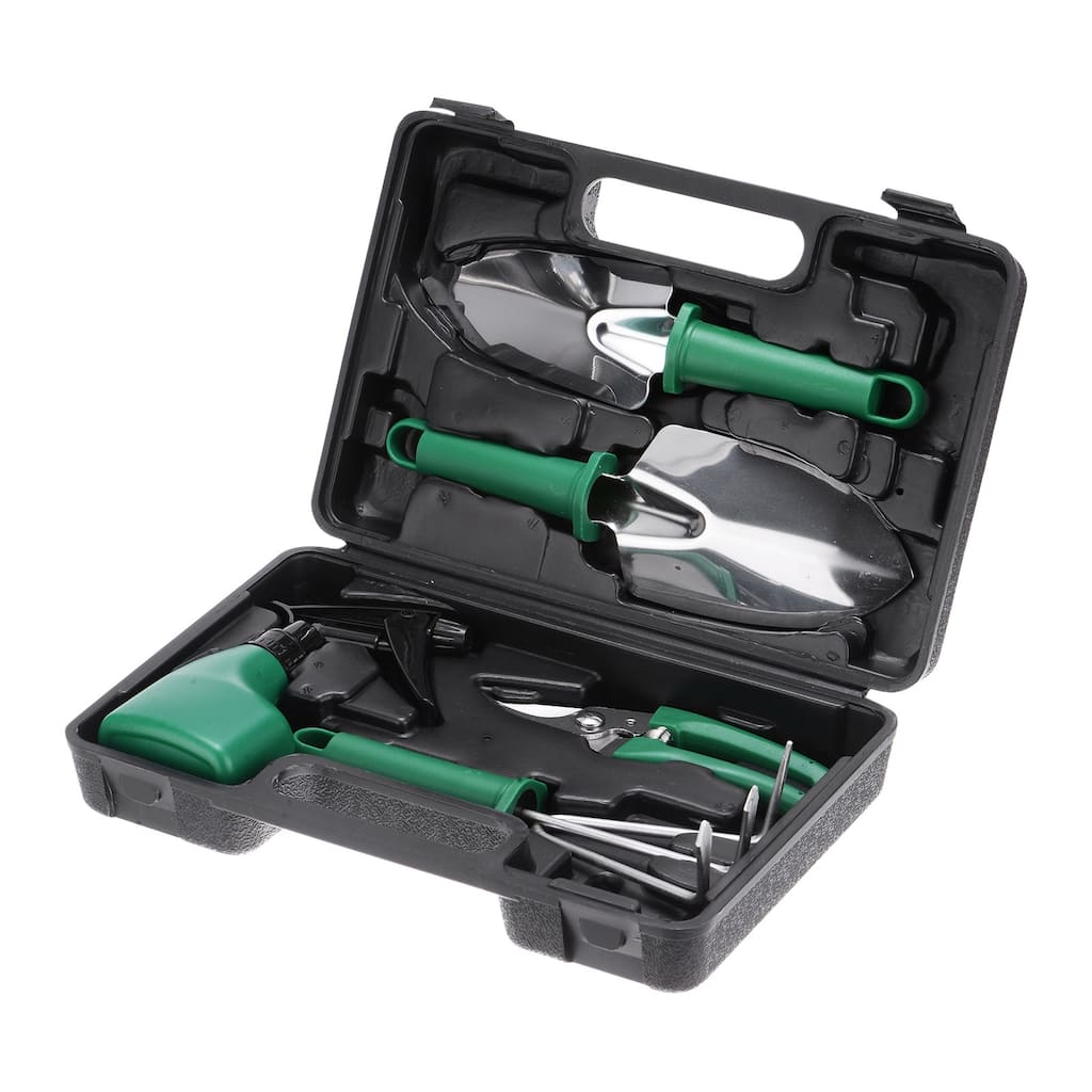 1 Set Garden Tool Set 5 Pieces Plastic Kits for Gardening, Green