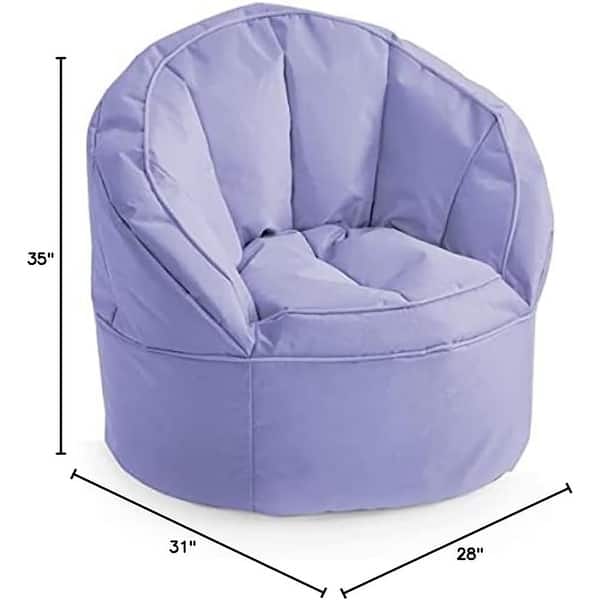 Urban Lifestyle Structured Canvas Bean Bag Chair, Black, Large