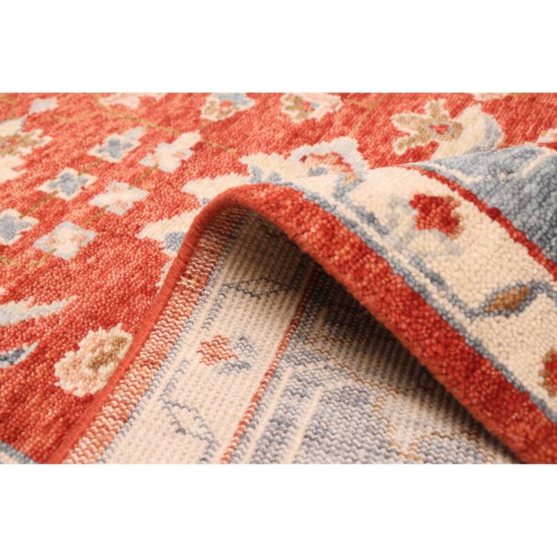 ECARPETGALLERY Hand-knotted Finest Oushak Red Wool Rug - 8'2 x 10'0