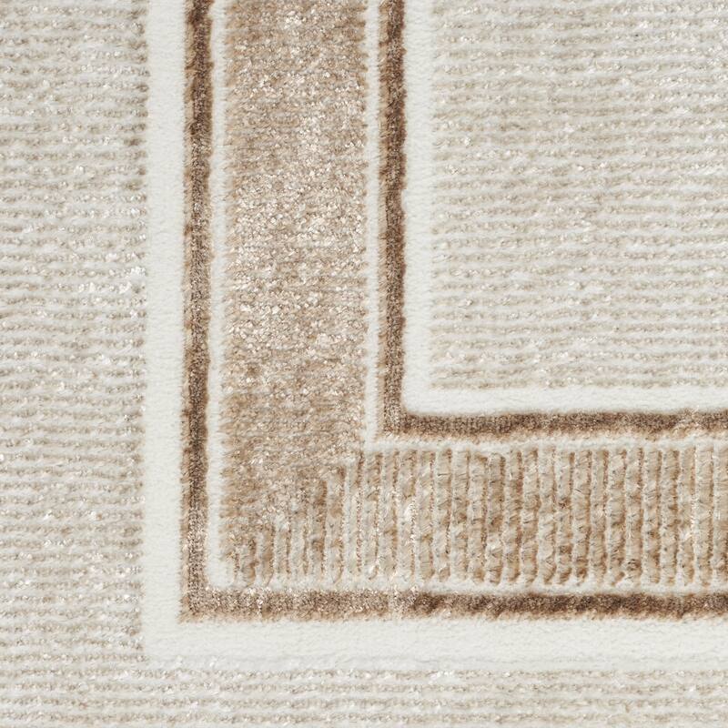 Jufuc Power Loomed Geometric Non Skid Stain Resistant Area Rug By HomeRoots - 118' X '94' X '0.39