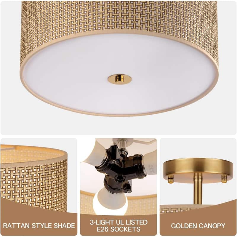 3-light ceiling light deep brown dining light linen bedroom light