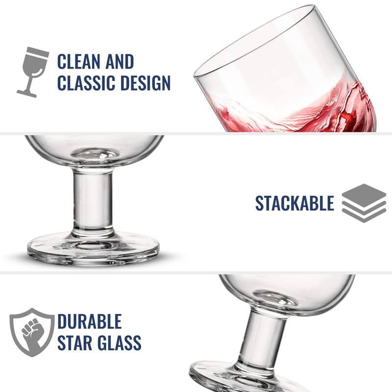 Bormioli Rocco Hosteria 11.75 oz. Stackable All Purpose Wine Stemware, Set of 6