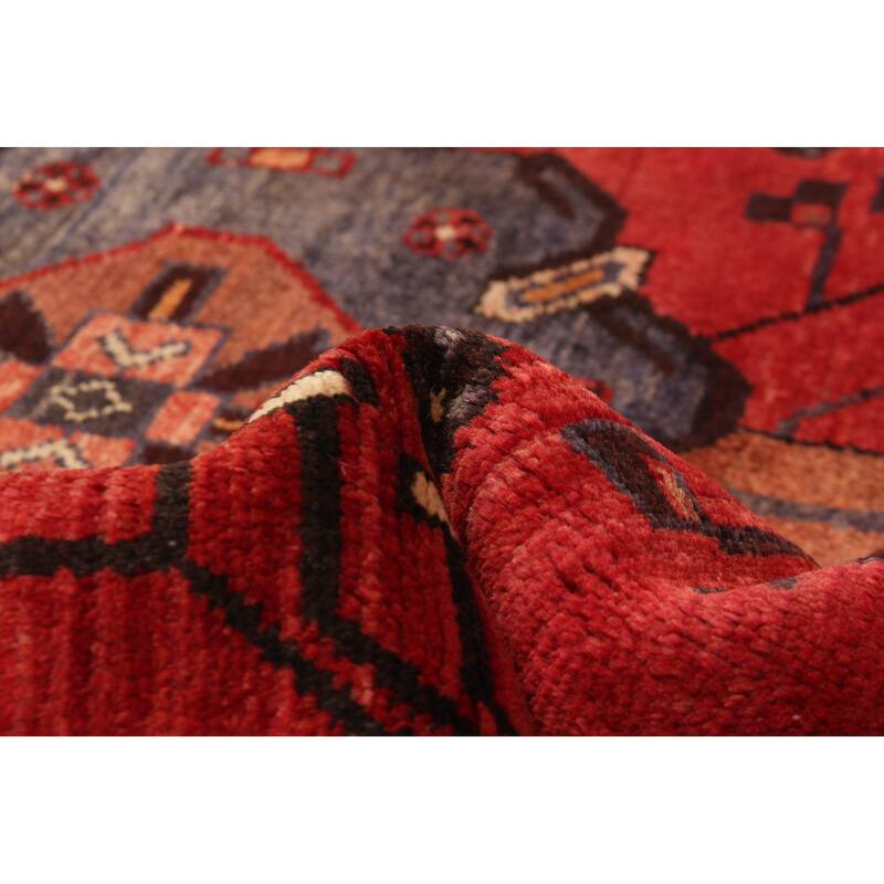 ECARPETGALLERY Hand-knotted Andelz Red Wool Rug - 3'7 x 9'8