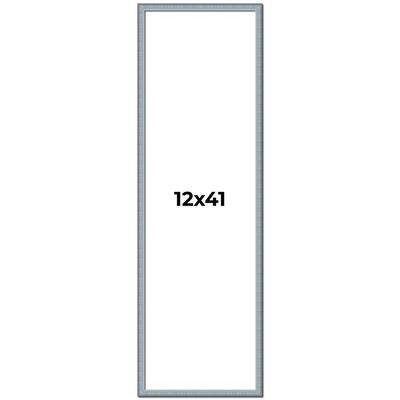 12x41 Frame Rustic Sky Blue Solid Wood Picture Frame | 0.75 Inch