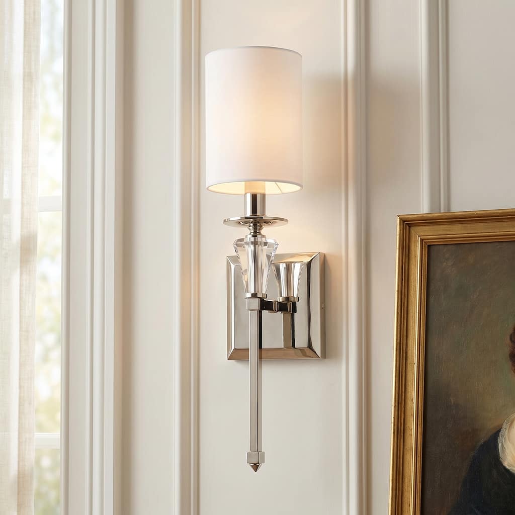 Laurent 1-light Polished Nickel 5-inch Wall Sconce