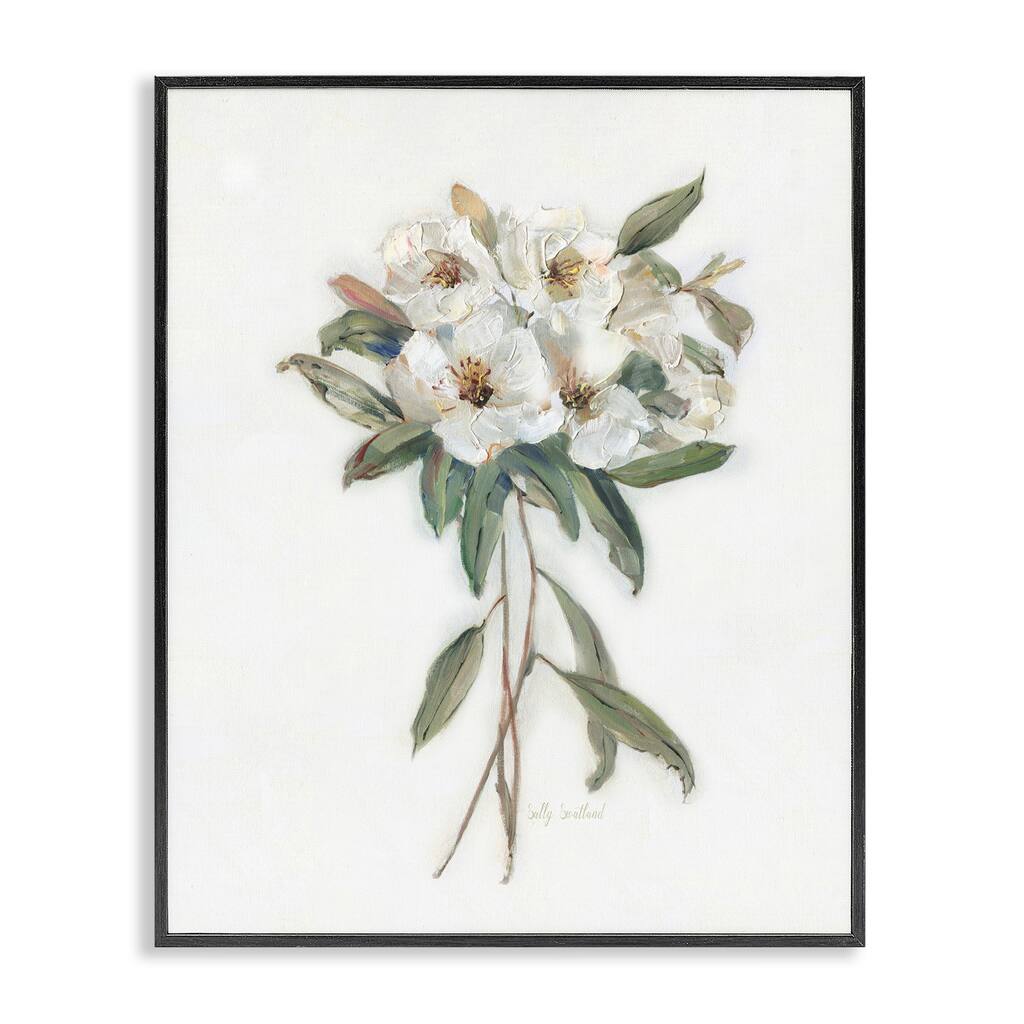Stupell White Wildflower Bundle Framed Giclee Art Design By Sally Swatland