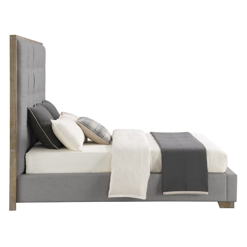 Abbyson Cape Cod Stain-Resistant Fabric Upholstered Bed