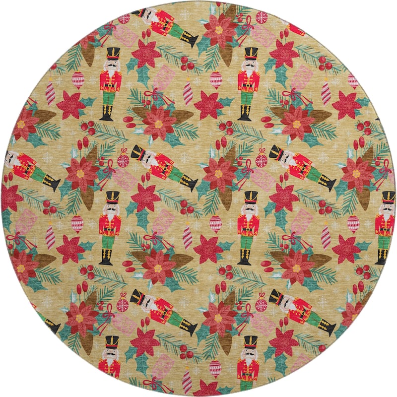 Premium Washable Super Soft Holiday Nutcracker Mayfield Rug