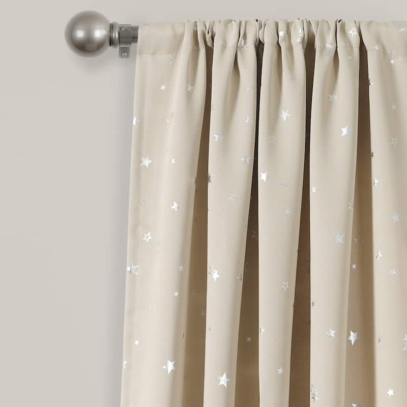 Lush Decor Star Room Darkening Window Curtain Panel Pair