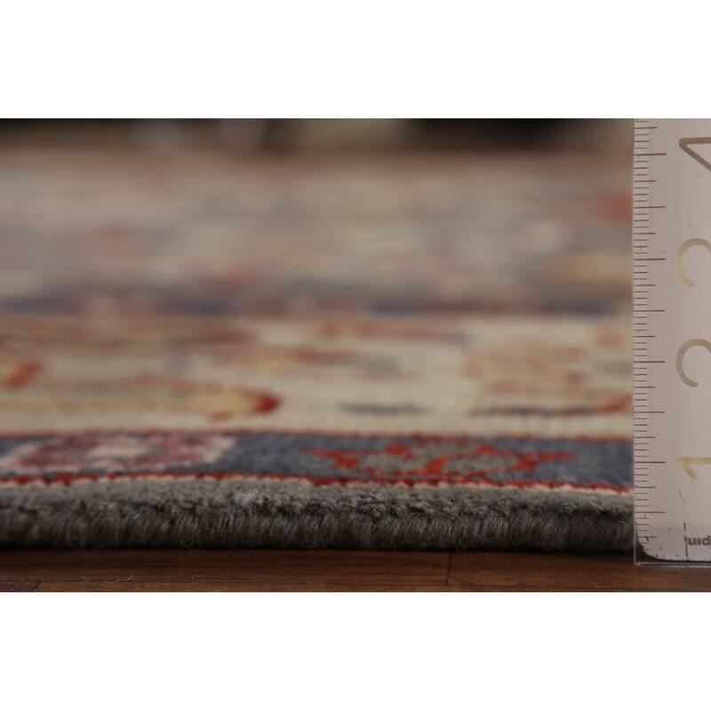 All-Over Grey Oushak Oriental Area Rug Handmade Wool Carpet - 8'11"x 11'10"