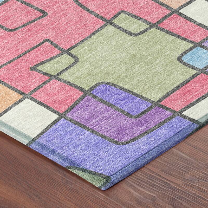 Machine Washable Indoor/ Outdoor Contemporary Prenner Chantille Rug