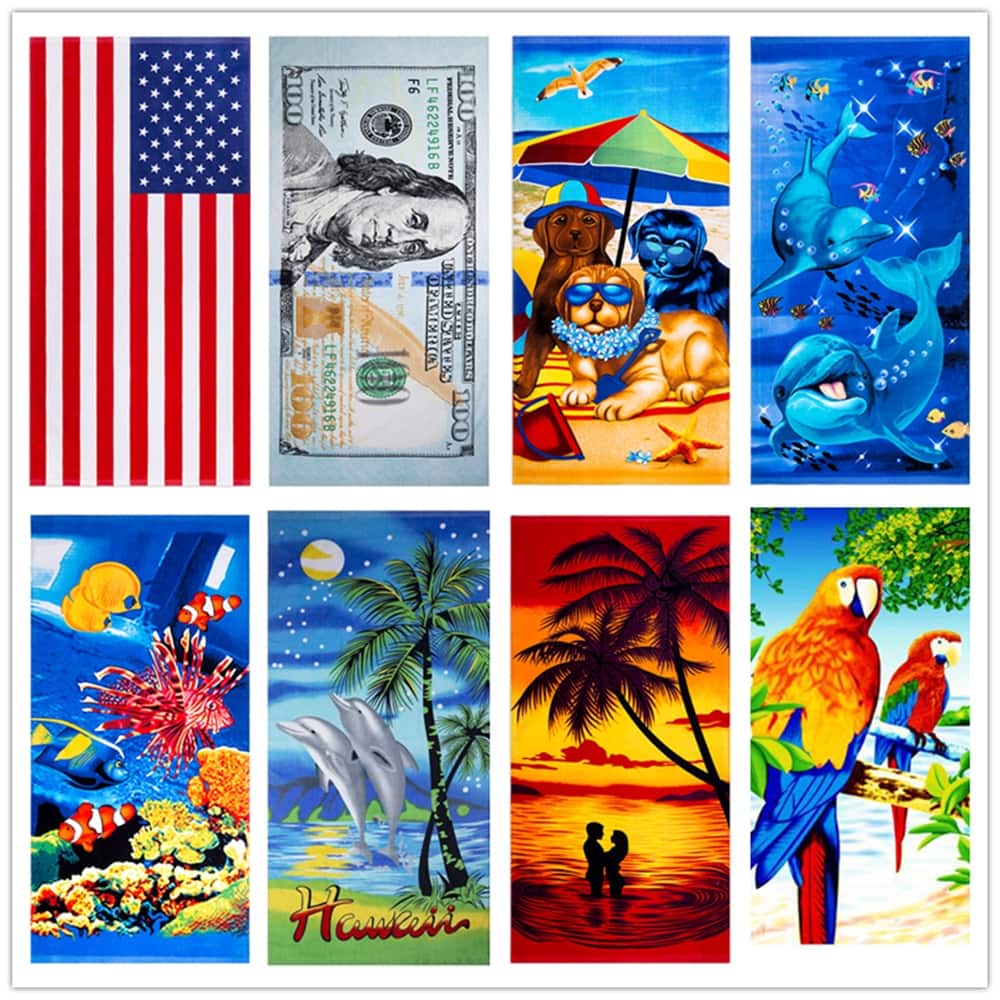 100% Cotton Printed Beach Towel