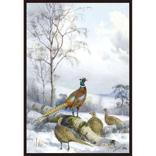 https://ak1.ostkcdn.com/images/products/is/images/direct/f58b9bdefcb65fc6123ca3df2bcb6e433421f715/Golden-Pheasant-in-the-Snow-by-John-Harrison-Giclee-Print-Oil-Painting-Cherry-Brown-Frame-Size-13%22-x-18%22.jpg?impolicy=medium