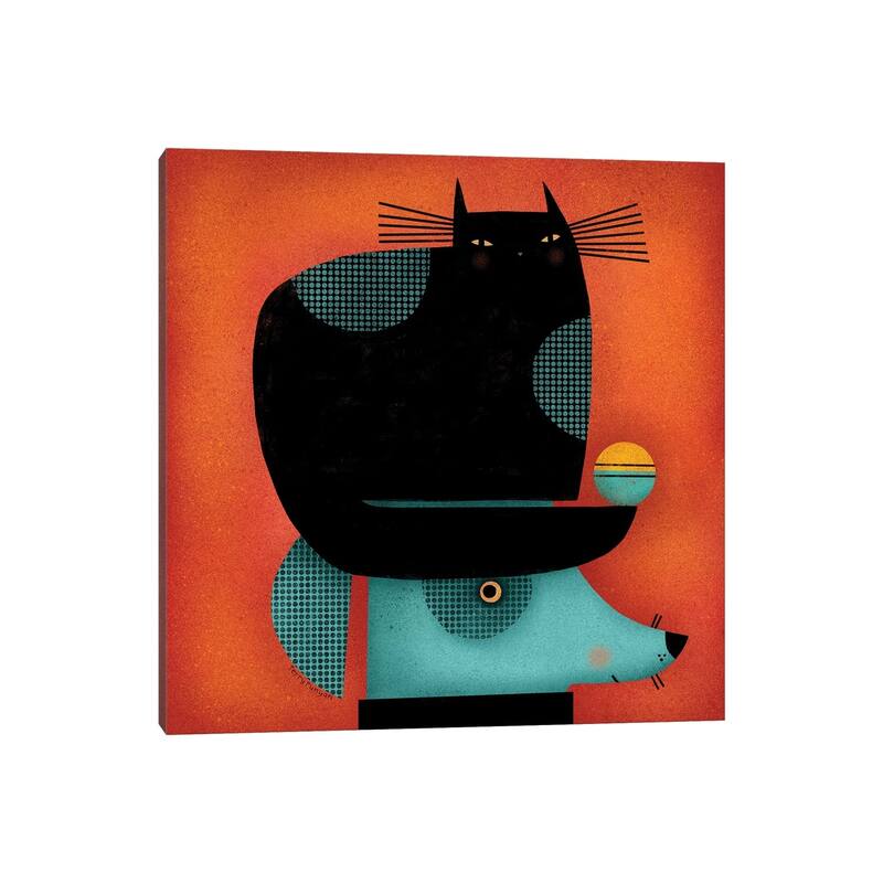 iCanvas "Black Cat On Head" by Terry Runyan Canvas Print