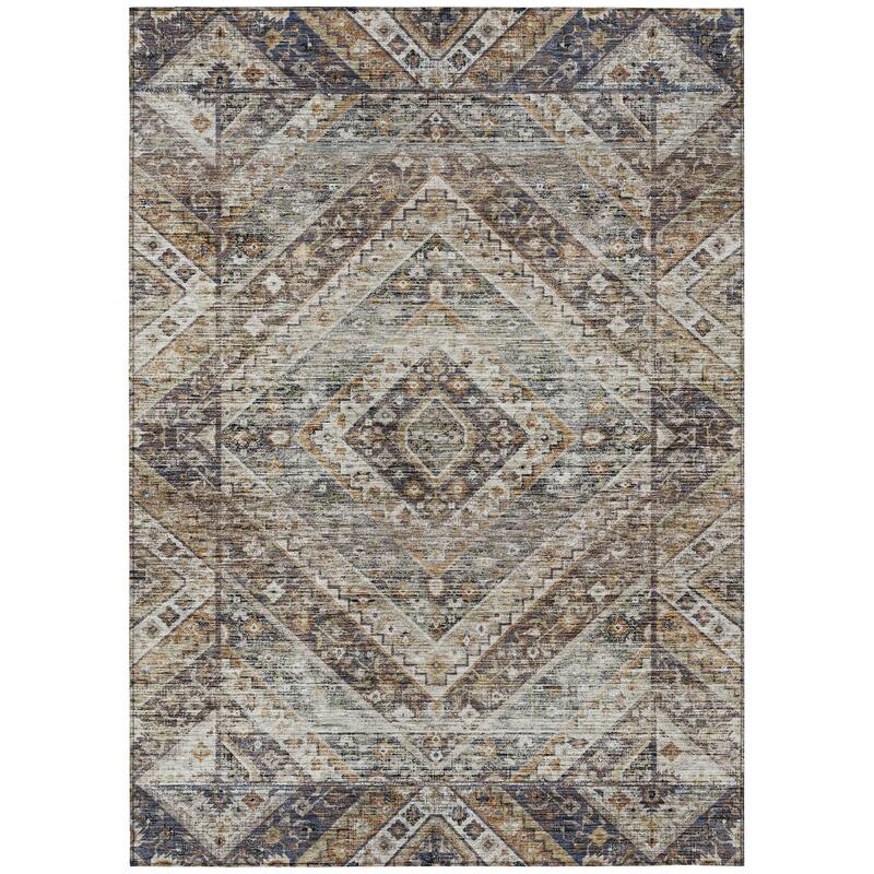 Machine Washable Indoor/Outdoor Traditional Ali Chantille Rug