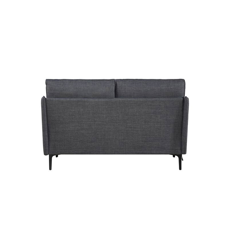 Grey Fabric 2 Seater Sofa with High Density Foam, 53x33x33 inches