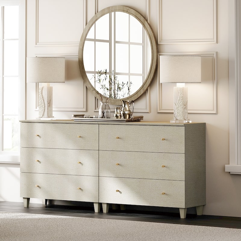 beige 3 drawer dresser 3 Drawers Dresser for Bedroom, Wooden Wide Chest of Drawers - Oak