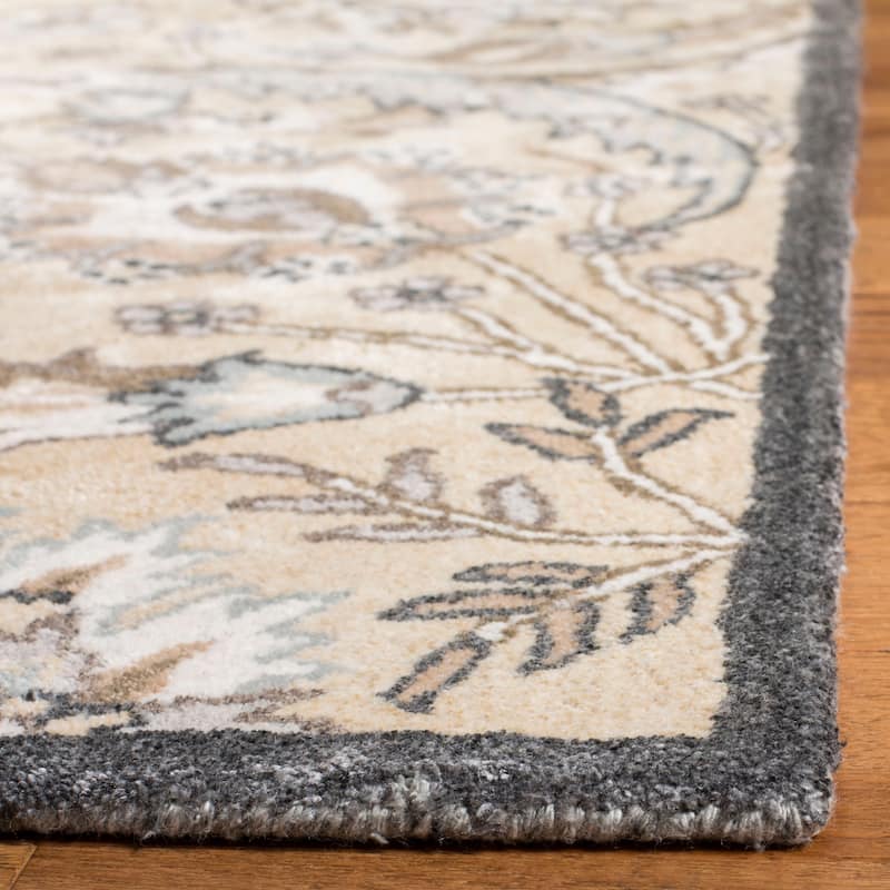 SAFAVIEH Handmade Bella Faith Modern Floral Wool Rug