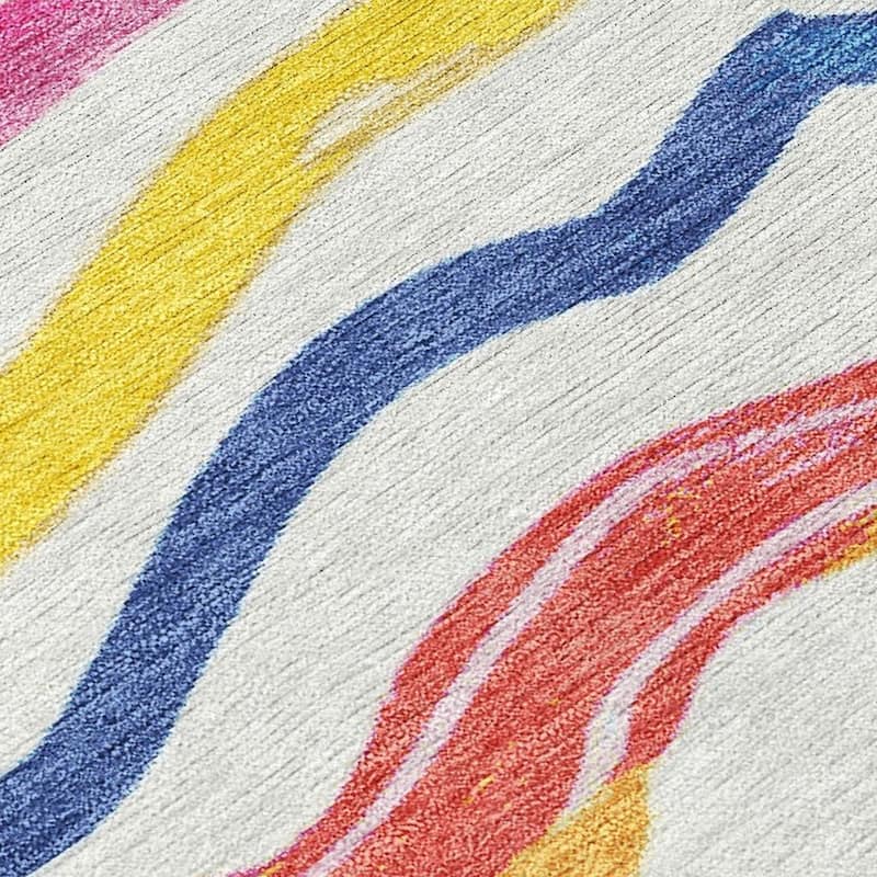 HomeRoots Striped Transitional Rectangle Outdoor Rug