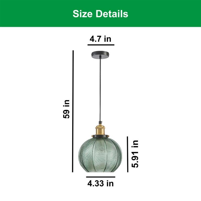 2 Light bulbs light green kitchen lights aluminum, glass, iron, metal pendant light