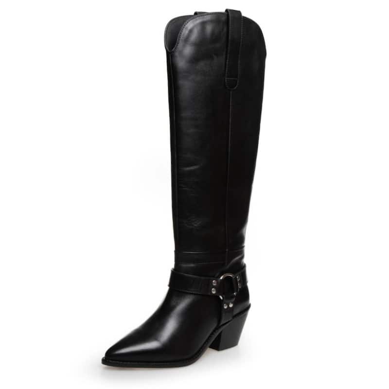 Copenhagen Knee-High Leather Western Boot