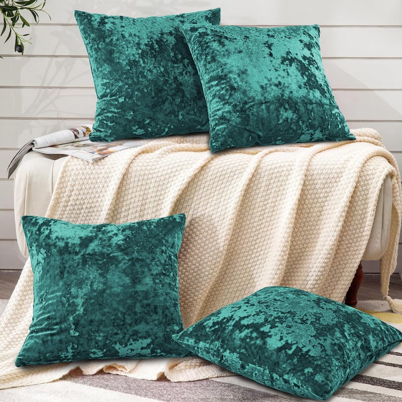 Rancho Crushed Velvet Throw Pillow Cover Set, NO INSERT