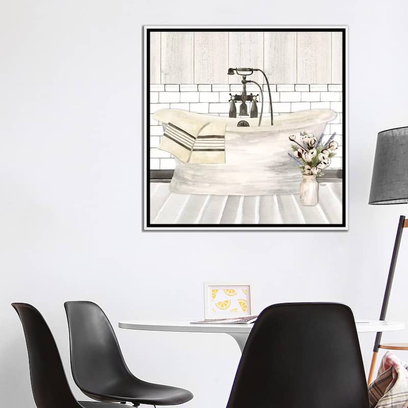 iCanvas "Farmhouse Bath I Tub" by Tara Reed Framed Canvas Print