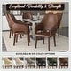 preview thumbnail 4 of 63, Vivara Set of 2 Leather Dining Chair with Padded Seat - Mid-Century Arm Chair for Home Office Bar & Kitchen