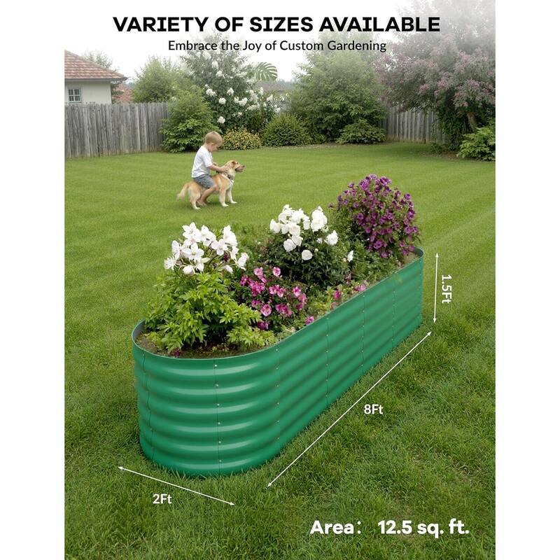 Galvanized Raised Planter Boxes Outdoor, for Vegetables, Fruits, Flower