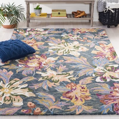 SAFAVIEH Handmade Blossom Ragnhild French Country Floral Wool Rug